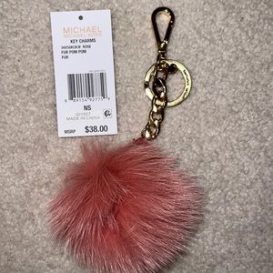 Michael Kors fur Pom Pom keychain